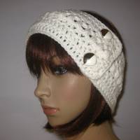 Stirnband, größenverstellbar, aus weicher Wolle mit hübschem Muster, Ohrwärmer, Haarband Bild 3