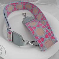 Schultergurt Taschentrageriemen hellblau rosa beige für Taschen Handtaschen Bild 1