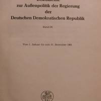 Dokumente zur Außenpolitik der Regierung der DDR  Band IX vom 1. Januar bis zum 31. Dezember 1961 Bild 2
