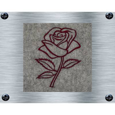 Stickdatei Rose kurz - 14 x 14 Rahmen - Botanische Stickmotive, Blumenstickerei, digitale Stickdatei, Nadelmalerei