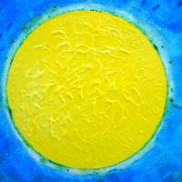 Acrylbild SUN-VALLEY Acrylmalerei Gemälde auf einer MDF-Platte abstrakte Kunst Wanddekoration farbenfrohes Bild Bild 4
