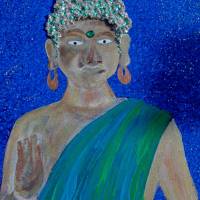 Gemälde PEACE Acrylbild abstrakte Acrylmalerei Kunst direkt v. Künstler Malerei Acrylbild auf Keilrahmen Buddha Bild 6