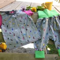 Babykleidung  Set - Basic T-Shirt und Pumphose lang in Gr. 74/80 - Handmade Bild 2