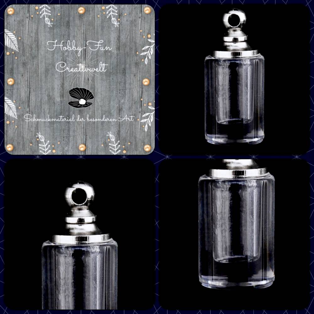 HFC32175-AA: Kleine Glasflasche mit Metallkäppchen Bild 1