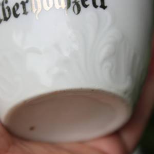 2 antike Kaffeetassen "Zur Silberhochzeit" Spruchtasse Tasse Sammeltasse  um 1900 - 1910 Bild 6