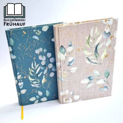 Ewiger Kalender DIN A5 Immerwährender Kalender Tagebuch Geburtstagskalender Eukalyptus / 5-jahres Kalender 