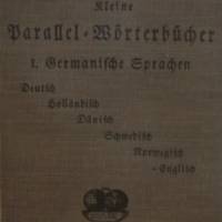 Parallel- Wörterbücher   I. Germanische Sprachen - 1915 Bild 1
