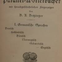 Parallel- Wörterbücher   I. Germanische Sprachen - 1915 Bild 2