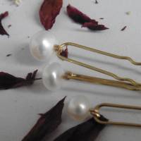 Haarnadeln mit echten Perlen verschiedene Größen, edler Haarschmuck für die Hochzeitsfrisur Bild 2
