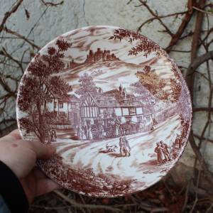 Schale Schüssel Broadhurst Staffordshire Keramik England shabby Vintage Bild 6
