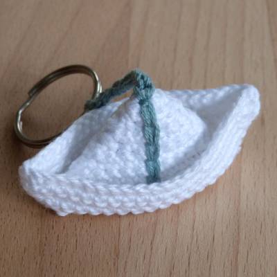 Häkelanleitung Schlüsselanhänger Papierschiffchen, Taschenbaumler, pdf-Datei