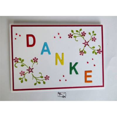 Wunderschöne  bunte ♡ Danke Karte ♡Handgefertigt mit Stampin'Up! 