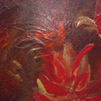 Acrylbild NACHTBLÜTEN Acrylmalerei auf einem Keilrahmen abstrakte Malerei Blütenbild abstrakte Blüten Bild 10