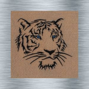 Stickdatei Tigergesicht - 14 x 14 Rahmen - Afrika Tiere, Wüstentiere, Steppentier Stickmotiv, digitale Stickdatei Bild 1