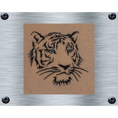 Stickdatei Tigergesicht - 14 x 14 Rahmen - Afrika Tiere, Wüstentiere, Steppentier Stickmotiv, digitale Stickdatei