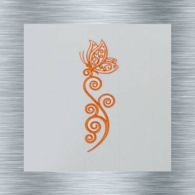 Stickdatei Schmetterling Ornament - 13 x 18 Rahmen - Insekten Stickerei, tierische Stickmotive, Stickkunst