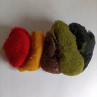 Filzwolle reine Schafwolle in 5 Herbstfarben 50 g Bild 1