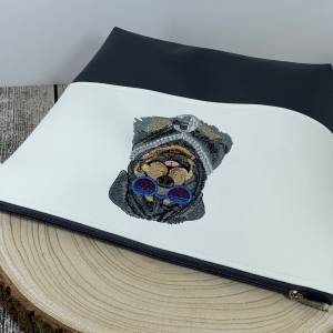 Rottweiler - Rapper Rotti - Tasche Handtasche Umhängetasche Milow aus tollem Kunstleder handmade genäht und bestickt Bild 6
