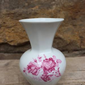 kleine Vase Rosen Nelken Dekor Fasold & Stauch Porzellan Thüringen DDR Bild 3