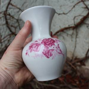 kleine Vase Rosen Nelken Dekor Fasold & Stauch Porzellan Thüringen DDR Bild 5