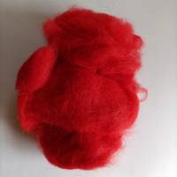 Filzwolle reine Schafwolle in rot 30 g Bild 1