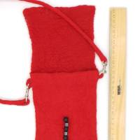 Handytasche zum  Umhängen aus Filz, handgearbeitete Tasche für das Handy, Handyhülle mit Band Bild 4