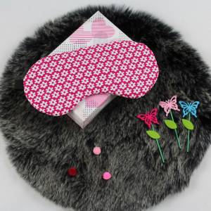 Schlafmaske, Schlafbrille pink fuchsia Reise-Zubehör Reise-Accessoire Spa-maske Augenbinde Bild 5