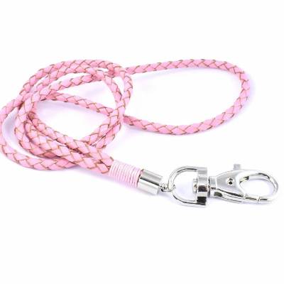 Schlüsselband aus Leder - ROSA-NATUR -