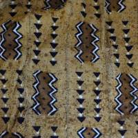 Bogolan Schlammtuch Mudcloth Plaid, afrikanische Deko - Ethno Tuch - beige, braun 170x110 cm Bild 4