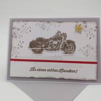 Grusskarte für einen echten Klassiker Motorrad Oldtimer Männerkarte Biker Bild 1