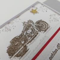 Grusskarte für einen echten Klassiker Motorrad Oldtimer Männerkarte Biker Bild 2