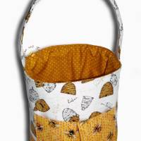 Bienenkörbchen Bienentäschchen Tasche Kinder Stofftasche Utensilo Geschenktasche Kindergeburtstag Bild 1