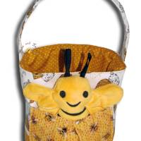 Bienenkörbchen Bienentäschchen Tasche Kinder Stofftasche Utensilo Geschenktasche Kindergeburtstag Bild 3