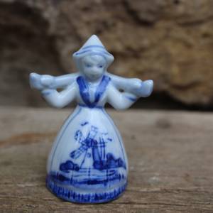 3er Set Delft Wasserträgerinnen Figuren Porzellan Vintage Holland Bild 8