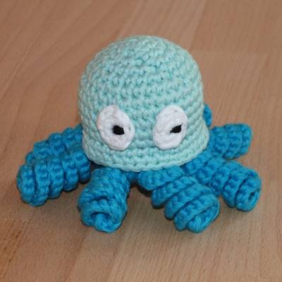 Häkelanleitung Krake, Baby-Rassel, pdf-Datei