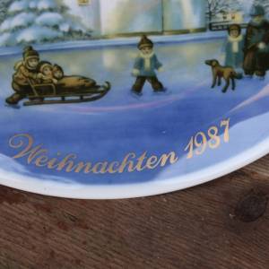 Royal Tettau Weihnachtsteller Sammelteller Wandteller 1987 West Germany Bild 4