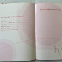 Besticktes Babyalbum/Babytagebuch aus Filz ,,Mädchen,, Bild 9