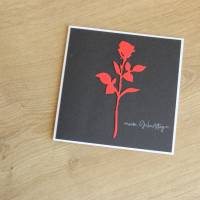 Geburtstagskarte, Glückwunschkarte "Rose" aus der Manufaktur Karla Bild 4