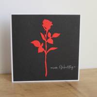 Geburtstagskarte, Glückwunschkarte "Rose" aus der Manufaktur Karla Bild 7