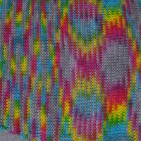 Dreieckstuch, Schaltuch aus handgefärbter Wolle mit auffälligen Farbeffekten, gestrickt, Schal, Stola Bild 3