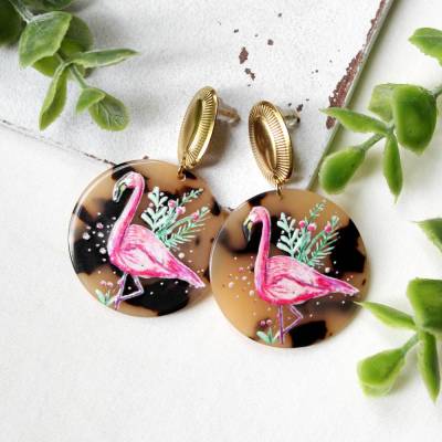 Flamingo • Ohrhänger | Ohrschmuck | Geschenkidee Frau | Freundin | Schwester | Mama