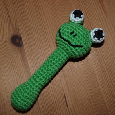 Häkelanleitung Baby-Rassel Frosch, pdf-Datei