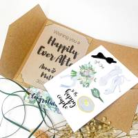 Geldgeschenk Hochzeit | Geschenkkarte für Hochzeit HAPPY | Hochzeitsgeschenk | Geschenk Schachtel mit Hochzeitskarte Bild 2