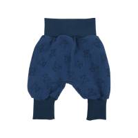 Musselin Pumphose Baby Frühchen Jungen Mädchen "Elefanten" in jeansblau, ab Gr. 38-40 Geschenk Geburt Bild 1