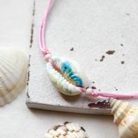 Muschel mit Seepferdchen • Fußband | Makramee | Farbwahl Bild 3