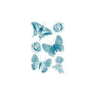 Transparente Stempel Schmetterlinge Rosen Bild 1