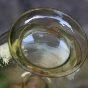 filigrane Vase Kelch Bernstein Glas mundgeblasen Lauscha 60er 70er Jahre Vintage DDR Bild 8