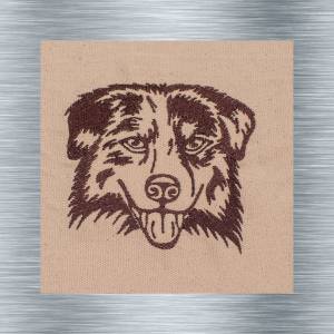 Stickdatei Australischer Schäferhund - 14 x 14 Rahmen – Tierstickerei, Haustierstickmuster, Hundstickerei Bild 4
