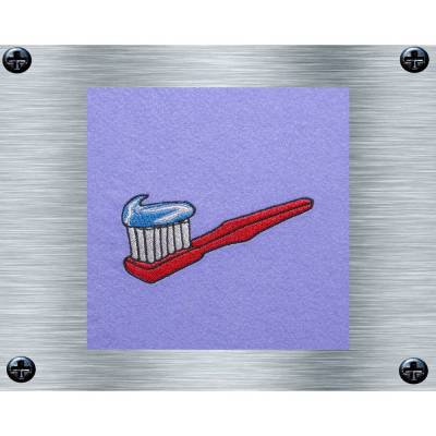 Stickdatei Zahnbürste - 10 x 10 Rahmen - Alltagsstickmotive, Badezimmerstickerei, digitale Stickdatei, Nadelmalerei