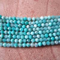Facettierte Amazonit Perlen 3,5 mm AA Qualität ein Strang Bild 1